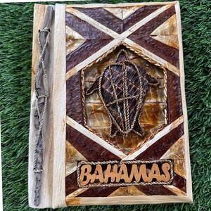 New Bahamas Turtle Journal Photo Album Handmade Tropical Island Travel Souvenir‎